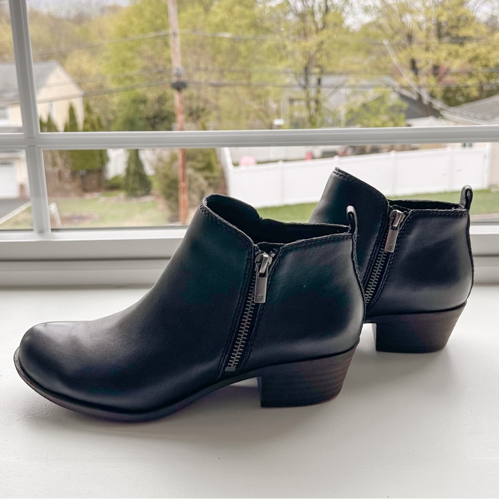 Lucky Brand Basel Ankle Bootie Black Leather Size 6